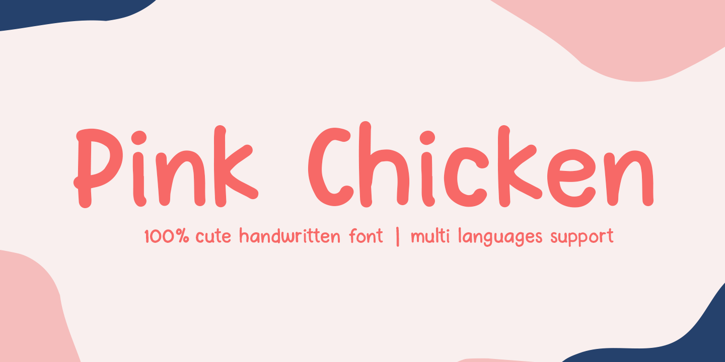 Пример шрифта Pink Chicken Regular